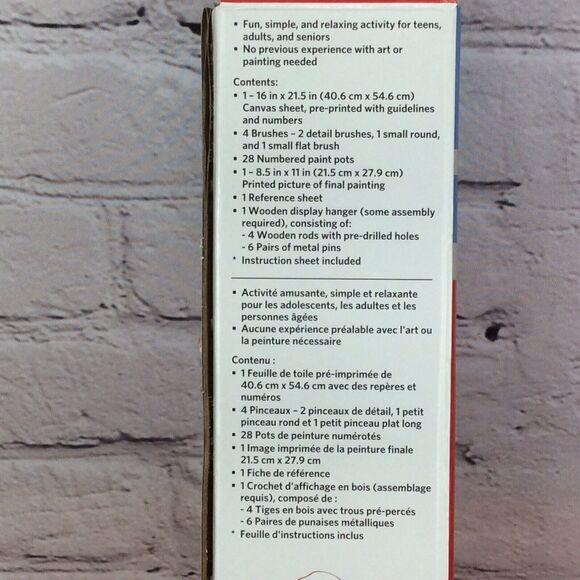 Artist's Loft Paint by Number Kit Christmas Poinsettia 16"x 20" Canvas Gift Art - Picture 8 of 9